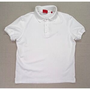 Isaia Napoli Mens Small White Cotton Pique Short Sleeve Polo Embroidered Italy